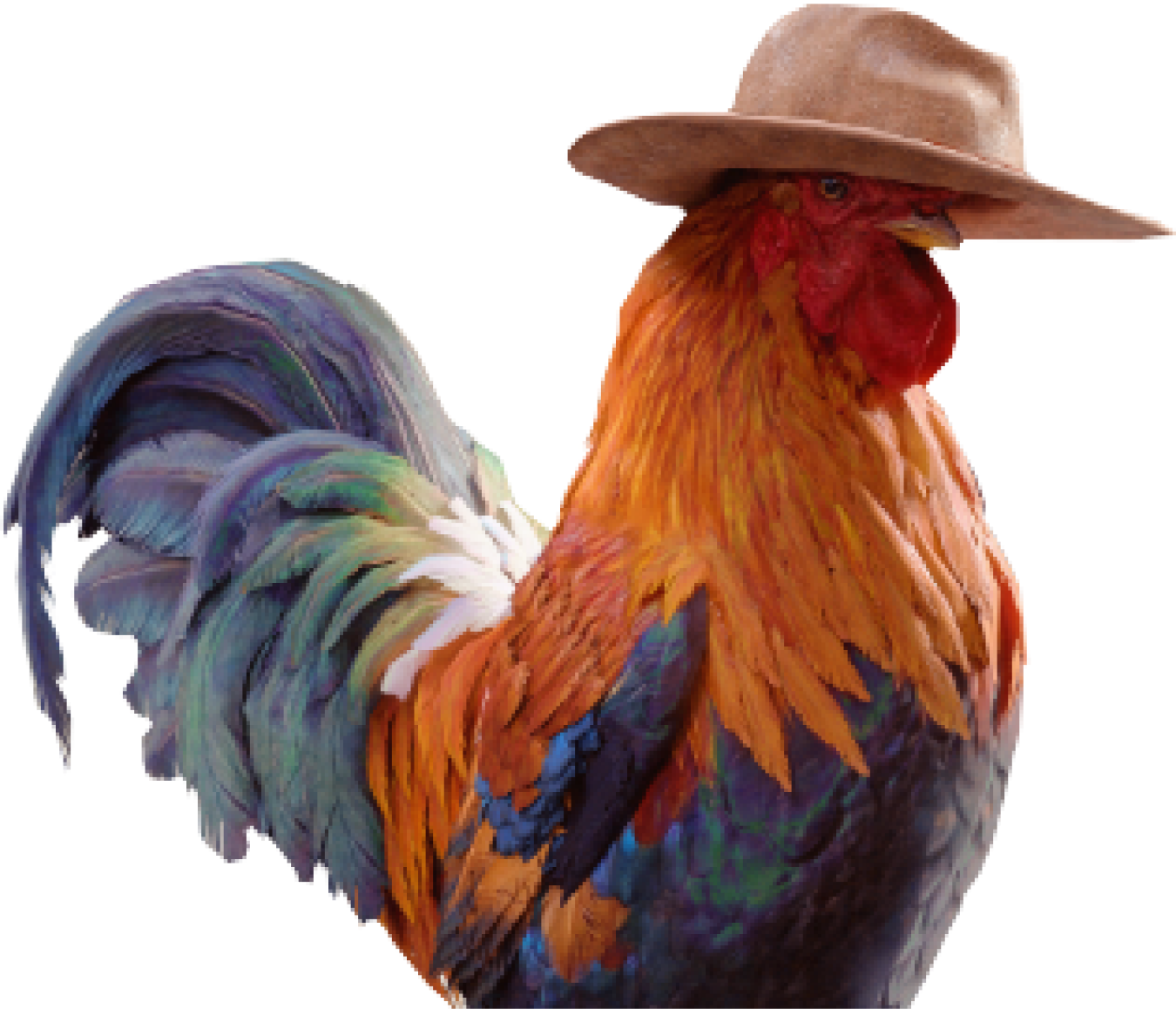 Scrappy in a cowboy hat.